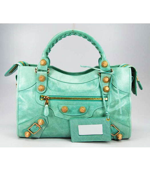 Balenciaga Giant City borsa in Aqua Verde